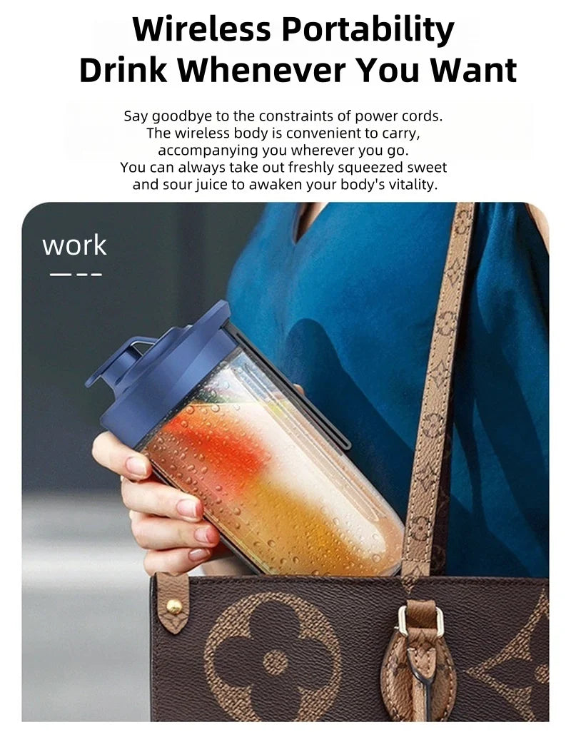 1pcs Portable Electric Juicers Sport Juice Cup Multifunction Fruit Vegetable Food Mixers Milkshake Make Blender Rechargeable